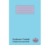Dyslexia Tinted Exercise Book A4 10mm Squared: Visual Stress Notebook - Purple Paper A4 (21cm x 29.7cm) - School Maths Exercise Books - 10 mm Squares - Blue Cover
