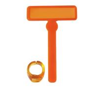 Dyslexia Tools for Kids Guided Reading Strips Tools Colored Highlighter Overlay Strips with Finger Rings, Orange