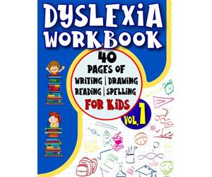 Dyslexia Workbooks for Kids: 40 pages of activities: writing, reading, spelling, drawing in this dyslexia book for kids.