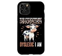 Dyslexic Cow Humorous Dyslexia Awareness Case for iPhone 11 Pro