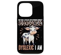 Dyslexic Cow Humorous Dyslexia Awareness Case for iPhone 13 Pro