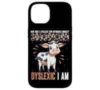 Dyslexic Cow Humorous Dyslexia Awareness Case for iPhone 14