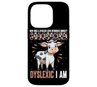Dyslexic Cow Humorous Dyslexia Awareness Case for iPhone 14 Pro