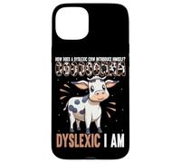 Dyslexic Cow Humorous Dyslexia Awareness Case for iPhone 15 Plus