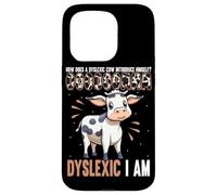Dyslexic Cow Humorous Dyslexia Awareness Case for iPhone 15 Pro