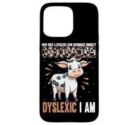 Dyslexic Cow Humorous Dyslexia Awareness Case for iPhone 15 Pro Max