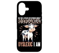 Dyslexic Cow Humorous Dyslexia Awareness Case for iPhone 17