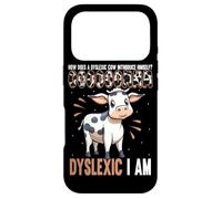 Dyslexic Cow Humorous Dyslexia Awareness Case for iPhone 17 Pro