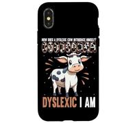 Dyslexic Cow Humorous Dyslexia Awareness Case for iPhone X/XS