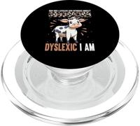 Dyslexic Cow Humorous Dyslexia Awareness PopSockets PopGrip for MagSafe