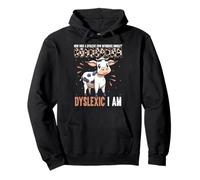 Dyslexic Cow Humorous Dyslexia Awareness Pullover Hoodie