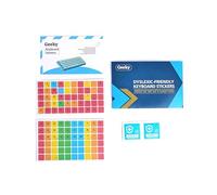 Dyslexic-Friendly Keyboard Stickers | Color-Coded | Ergonomically Designed for Faster and Accurate Typing | Compatible with Over 40 Keyboard Layouts (14 mm)