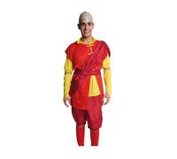 Dysmad Warrior Monk Costume for Adults, One Size Fits Most, Includes Jacket, T-Shirt, Trousers, Band, Shin Guards, Sleeves and Belt