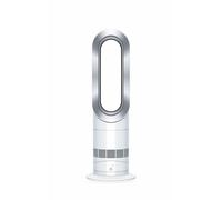 Dyson Am09 Hot+Cool Jet Focus Fan Heater Bladeless, 2000W, Fast Heating & Cooling, Remote, Sleep Timer, Oscillating, White/silver