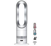Dyson HF1 Hot+Cool Remote Link Pre-heat heater and Cooling Fan White Nickel Ex-Display Clearance
