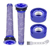 Dyson V7, V8 Animal and Absolute Cordless handheld Vacuum Filter Replacement Kit - 2 Pre-Filters, 2 Post-Filters, 1 Brush - Replaces Part # 965661-01 & 967478-01