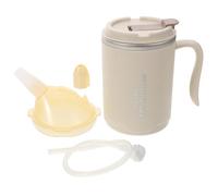 Dysphagia Cup and Simple Structure Stainless Steel for Adults 400ml with Leak-Proof Design Adaptive Drinking Cup for Disabled Adults Suitable for Elderly Care and Daily Use