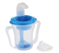 Dysphagia Cup, Dysphagia Cup For Adults And Elderly, Adjustable Spill Proof Drinking With Dual Handles, 250ml Blue Anti Choking Device For Safer Drinking, Leak-proof Adult Sippy With Soft Spout