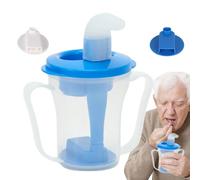 dysphagia drinking aid with straw for the elderly leak proof portable for swallowing disorders at home, in bed, hospital, on the go