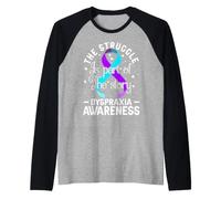 Dyspraxia Awareness Shirt The Struggle is Part of The Story Raglan Baseball Tee