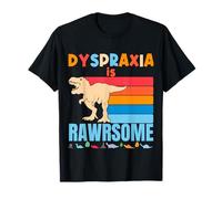 Dyspraxia Is Awesome Boys Girls Dyspraxia Awareness Dinosaur T-Shirt