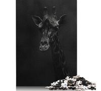 Dystopian Giraffe Portrait Puzzles 1000 Pieces Wooden Puzzles for Adults & Teenager Learning Educational Toys 1000pcs (75x50cm)