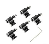 DystopiaWorld 5pcs Aluminum Alloy Cable Guide Adapters for MTB and Road Bikes Suitable for Hydraulic Brake Oil Line Routing (black)