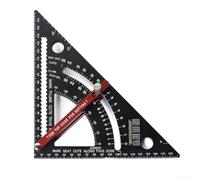 DystopiaWorld 7 Inch Woodworking Set Square Aluminium Triangle Ruler Engineer Square for Carpentry Layout Miter Cutting Guide Black(7inch Metric)