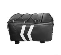 DystopiaWorld 9L Capacity Motorcycle Rear Rack Bag with Multiple Pockets and Adjustable Elastic Cords for Practical Storage