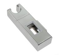 DystopiaWorld Adjustable Shower Head Bracket, Chrome Plated ABS Holder for Rectangular Riser Rail