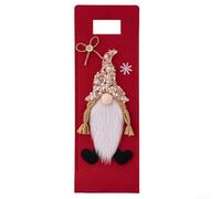 DystopiaWorld Adorable Holiday Decor Dwarf Wine Bottle Cover for a Joyful Celebration Experience (Pink)