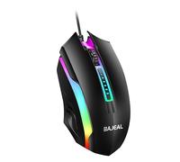 DystopiaWorld BajealD12 Luminous USB Wired Optical Mouse for Enhanced Visibility and Comfort