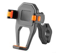 DystopiaWorld Bicycle Mobile Phone Holder, Non-Slip Rubber Padding Bracket, With 360-Degree Rotation And Spring Lock Design, For Mountain/Scooter/Dirt(Handlebar model Black)