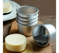 DystopiaWorld Dessert Making Made Simple 2 Inch Aluminum Mini Cake Pan Set With Practical Removable Feature (10pcs)
