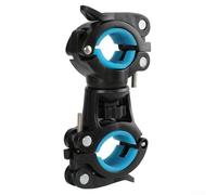 DystopiaWorld Engineering Plastics Bike Flashlight Holder with Quick Release and 360 Degree Rotation Suitable for Flashlights or Pumps Diameter 20 35mm Compatible with Bicycle Frame (Black-Blue)
