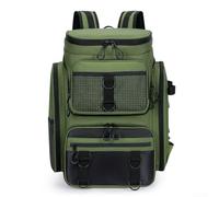 DystopiaWorld Fishing Backpack with Rod Holder and Spacious Design for Outdoor Adventures (Green)