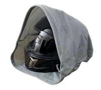DystopiaWorld Helmet Carrier Bag for Motorcycling Rear Seat - Lightweight Expandable Storage for Gloves Phones Grey(Gray)