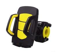 DystopiaWorld Mobile Phone Holder with 360 Degree Rotation Suitable for Electric Bicycle Battery Car Electric Scooter Fits Pipe Diameter 20 22mm (Yellow)