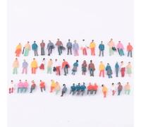 DystopiaWorld Model Railway Figures Set 200pcs HO Scale Standing Seated Tiny People for Train Layouts Diorama Scenes 12-19mm