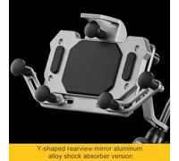 DystopiaWorld Motorbike Phone Holder, General Bike Phone Holder, 720° Rotatable & Upgraded Handlebar Clamp, For Mobile Phones Ranging From 4.9 To 7.3 Inches(rearview mirror)