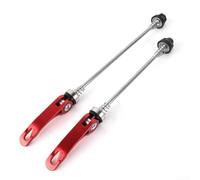 DystopiaWorld Mountain Bike Quick Release axle Set with Front and Rear levers Crafted from Steel and Aluminum Alloy for Strong Wheel Fixation and Performance (red)
