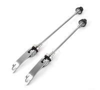 DystopiaWorld Mountain Bike Quick Release axle Set with Front and Rear levers Crafted from Steel and Aluminum Alloy for Strong Wheel Fixation and Performance (Silver)