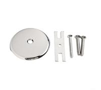 DystopiaWorld Overflow Face Plate for Bathtubs, Includes 3 Screws and Installation Components (Silver)