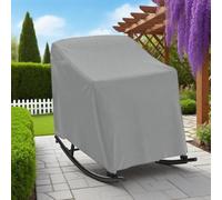 DystopiaWorld Patio Rocking Chair Cover, 420d Waterproof Oxford Fabric Veranda Reclining Garden Chair Cover, With Shields, For Outdoor Furniture, 70 * 97 * 99cm(Grey)