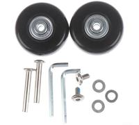 DystopiaWorld Quiet Suitcase Wheel Replacement Set Rubber Alloy Casters for Trolley Travel Bag Repair(50mm*18mm)