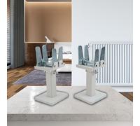 DystopiaWorld Radiator Floor Mounting Feet Kit, Adjustable Height Radiator Support, With Expansion Anchors And Double Support Mechanisms, With 8 Expansion Screws And 2 Hex Wrenches