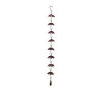 DystopiaWorld Rain Chains For Gutters, 39-Inch Metal Rain Chain, With 8 Umbrella Cups, Decorative Rain Catcher, For Gardens, Patios, Decks, And Various Outdoor Area
