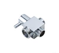 DystopiaWorld Shower Head Diverter Valve, Brass Shower Diverter Valve, 3 Way Splitter, Showers System Part, For 1/2-inch NPT Threaded(Silver)