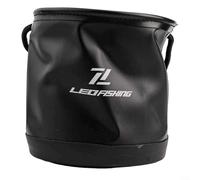 DystopiaWorld Simplified Carrying Experience with the Compact 4 5L EVA Foldable Fishing Bucket (black)
