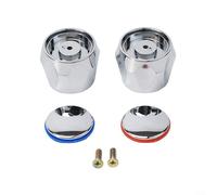 DystopiaWorld Top Head Tap Accessory Chrome Plated Replacement Handle Cover for Cold+Hot Faucet